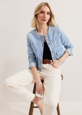 Phase Eight Ripley Denim Jackets Wash Canada | ATPWJO-210